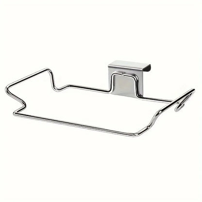 1PCS Ferroalloy Trash Rack, Closet Cabinet Door Trash Bag Holder, Kitchen Accessories,