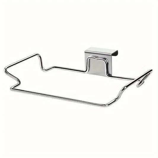 1PCS Ferroalloy Trash Rack, Closet Cabinet Door Trash Bag Holder, Kitchen Accessories,