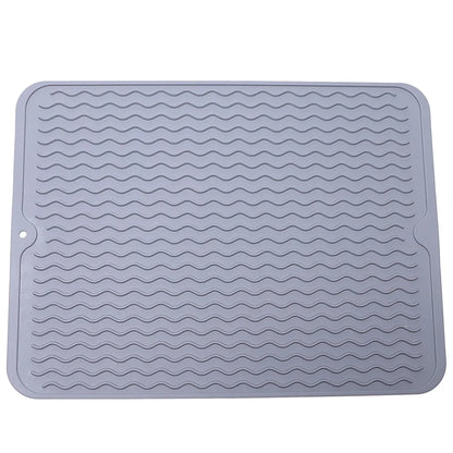 Silicone Dish Drying Mat, 40 X 30Cm - Large Dish Drying Mat, Counter Top Mat, Dish Draining Mat, Sink Mat, Large Silicone Trivet
