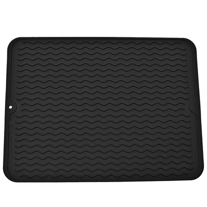 Silicone Dish Drying Mat, 40 X 30Cm - Large Dish Drying Mat, Counter Top Mat, Dish Draining Mat, Sink Mat, Large Silicone Trivet