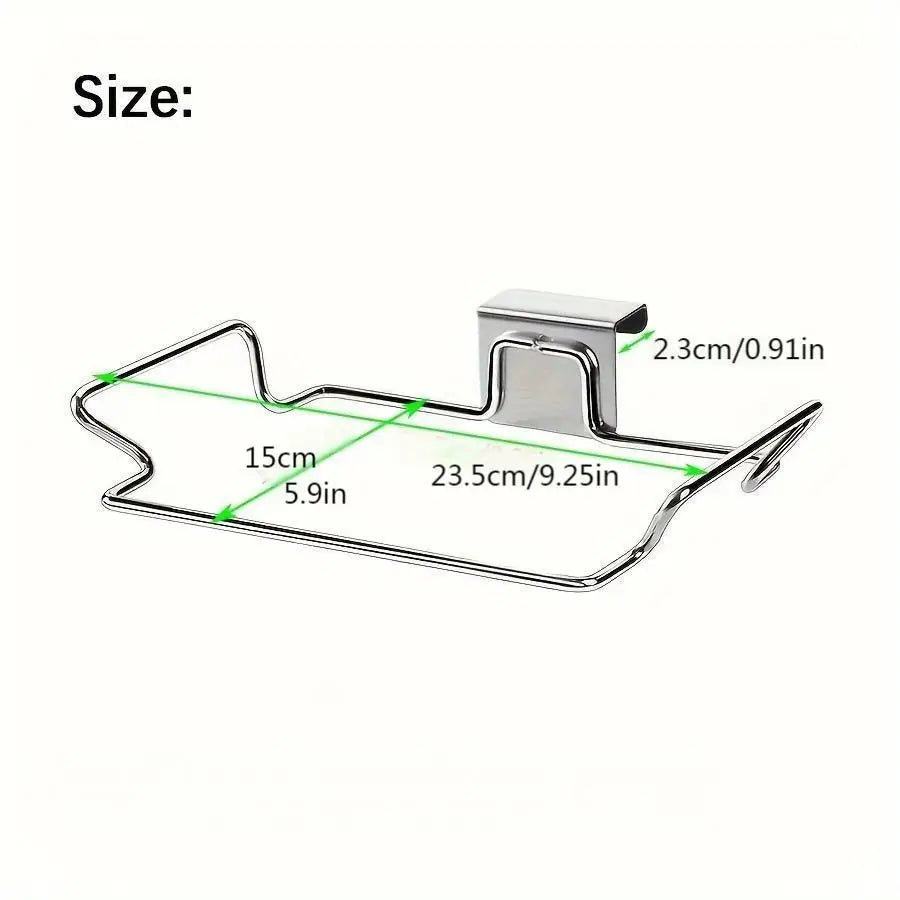 1PCS Ferroalloy Trash Rack, Closet Cabinet Door Trash Bag Holder, Kitchen Accessories,