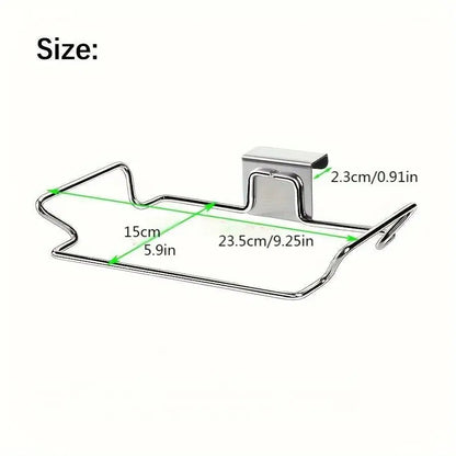 1PCS Ferroalloy Trash Rack, Closet Cabinet Door Trash Bag Holder, Kitchen Accessories,